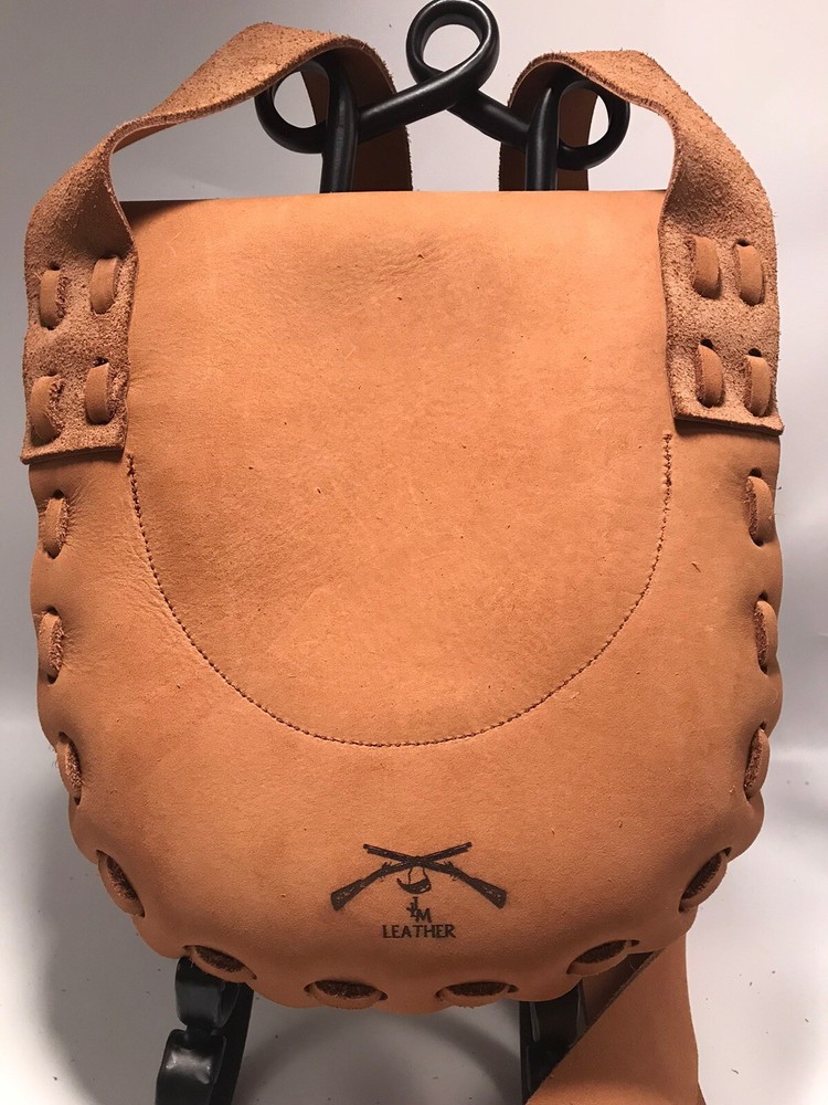 Handcrafted Bear Personalized Leather Bag Muzzleloading Hunting possible bag
