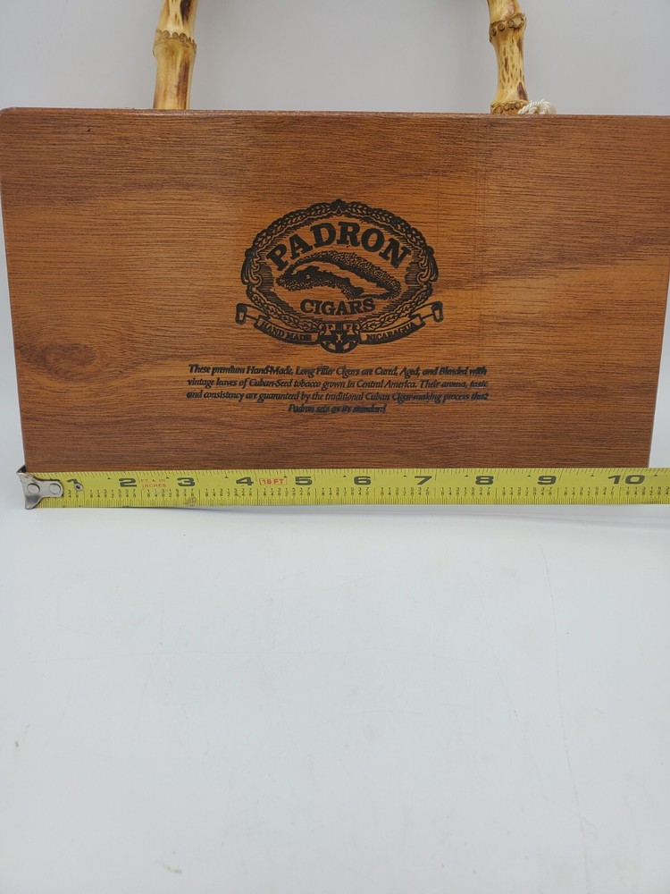 Vtg Custom Designed Padron 2000 Wooden Purse