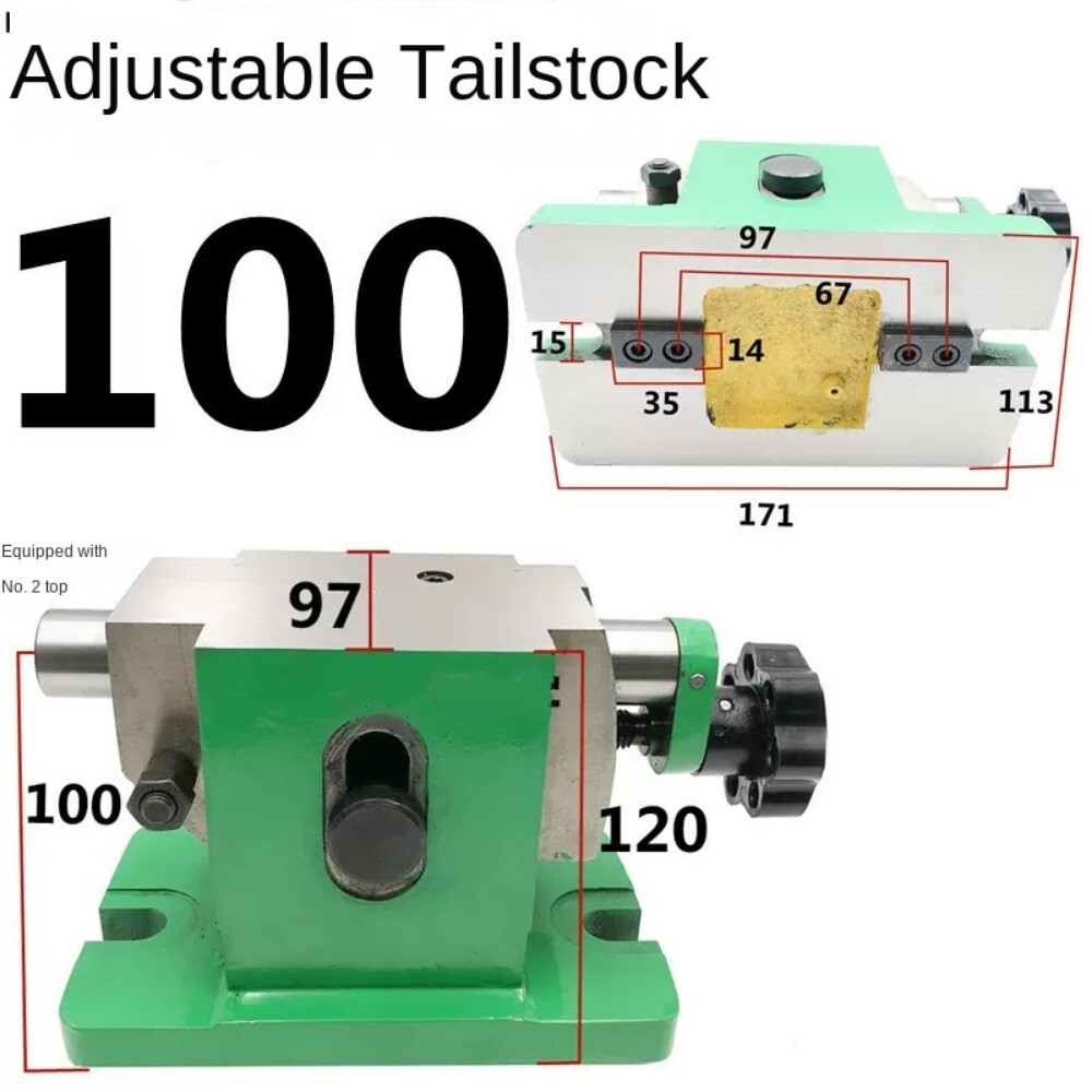 Adjustable Tailstock for Universal Indexing Head 100 /125 Indexing Cente
