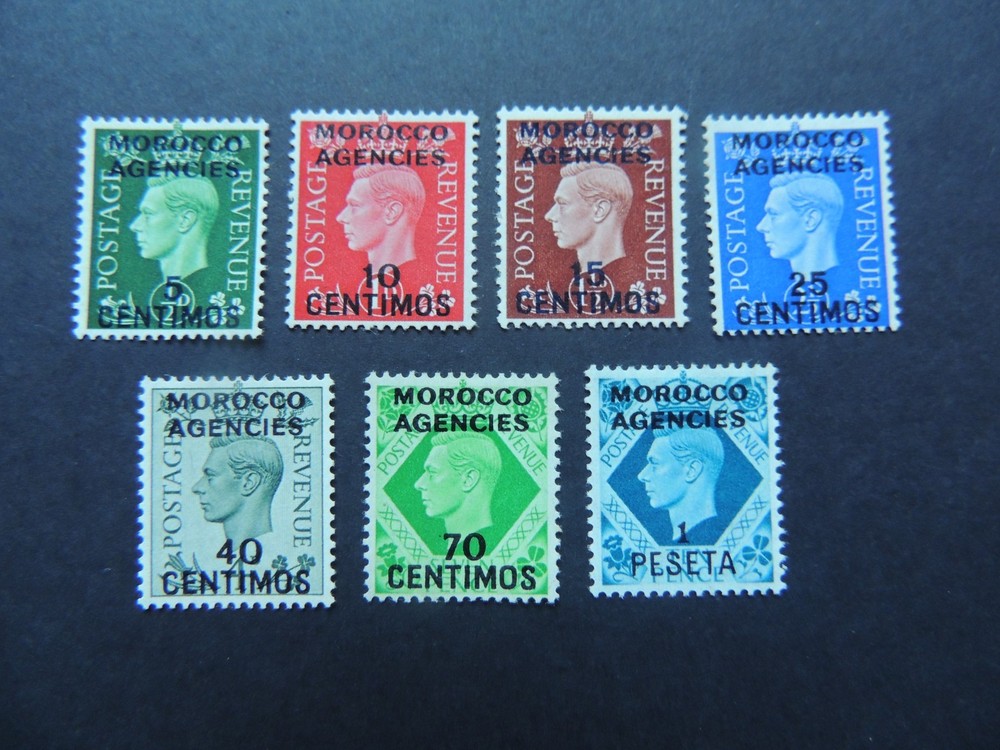 1937-52 Morocco agencies Set SG165-171 Mounted Mint