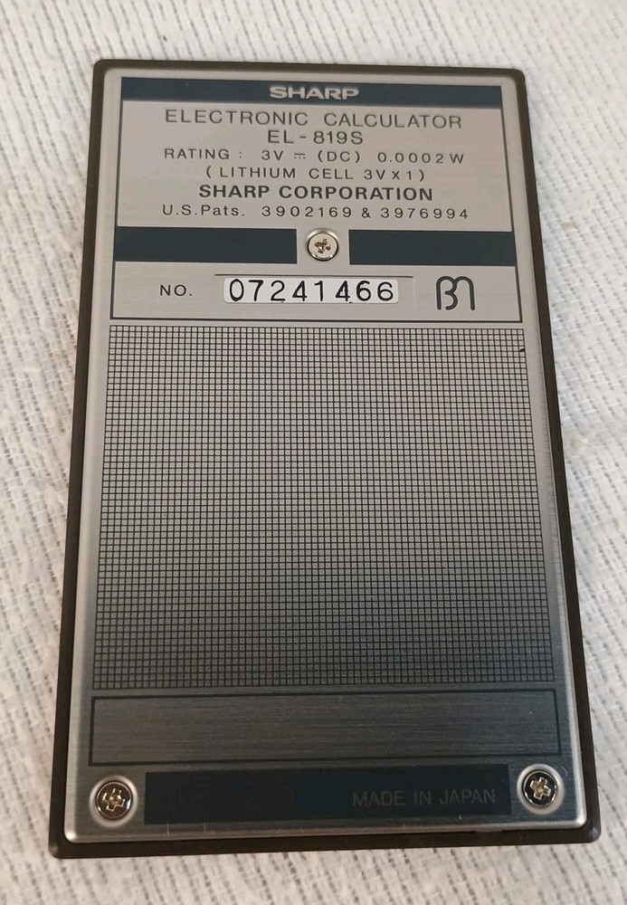 Vintage Sharp Elsi Mate EL-819S Pocket Calculator Tested