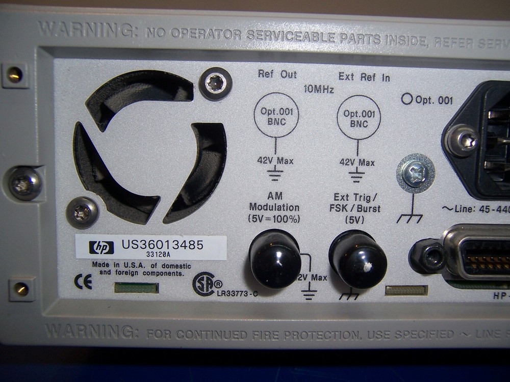 10933 HP 33120A 15 mhz function / arbitrary waveform generator