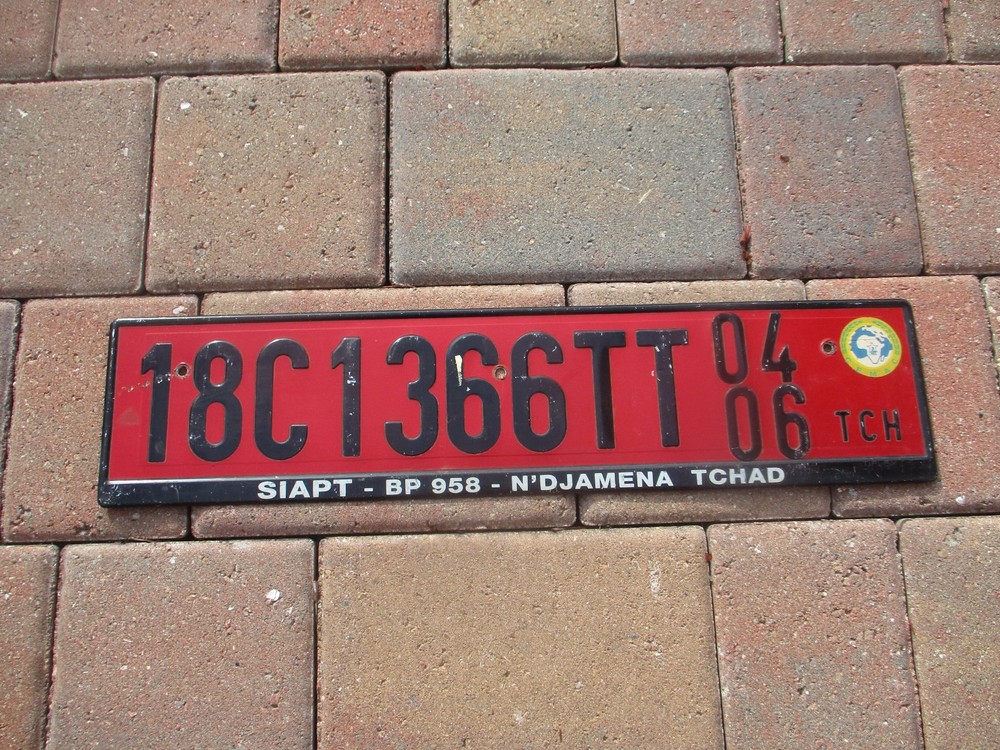 Chad  CEMAC license plate # 18C1366 TT