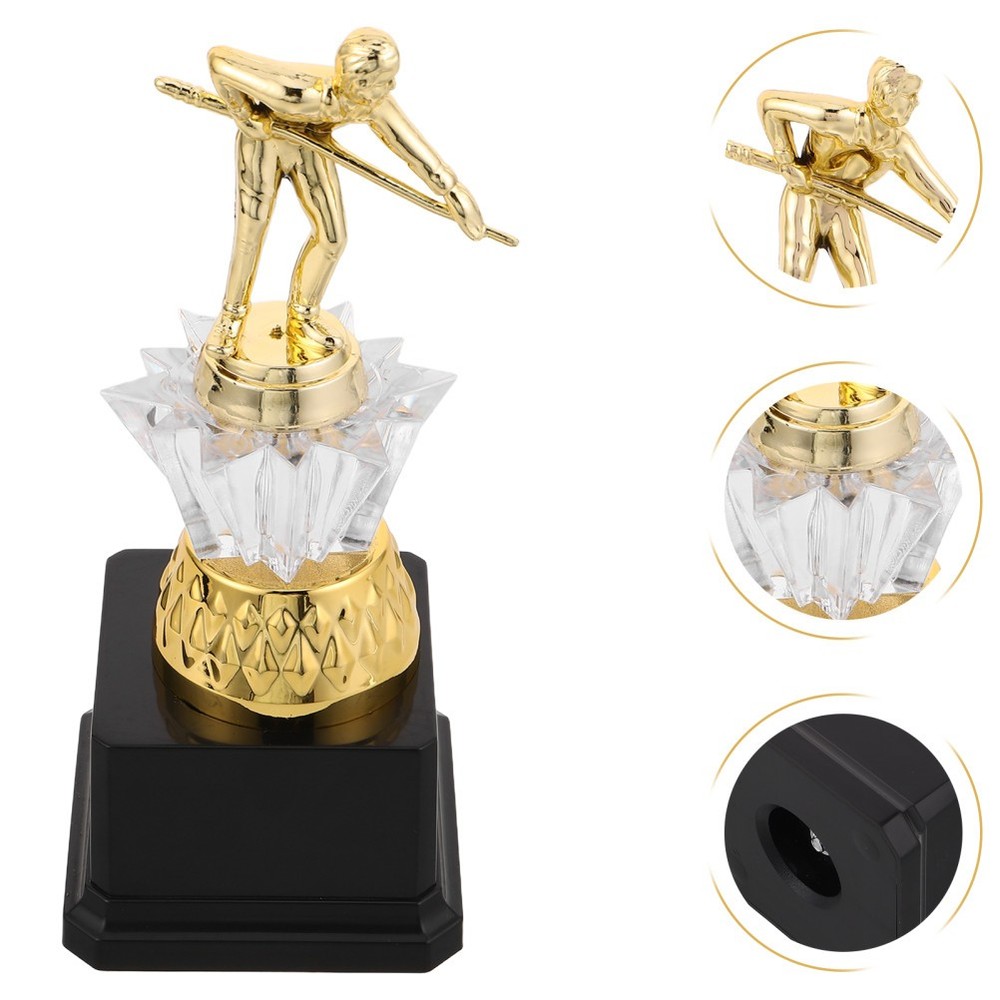 Pool Table Trophy Billiards Award Cup Player Statue