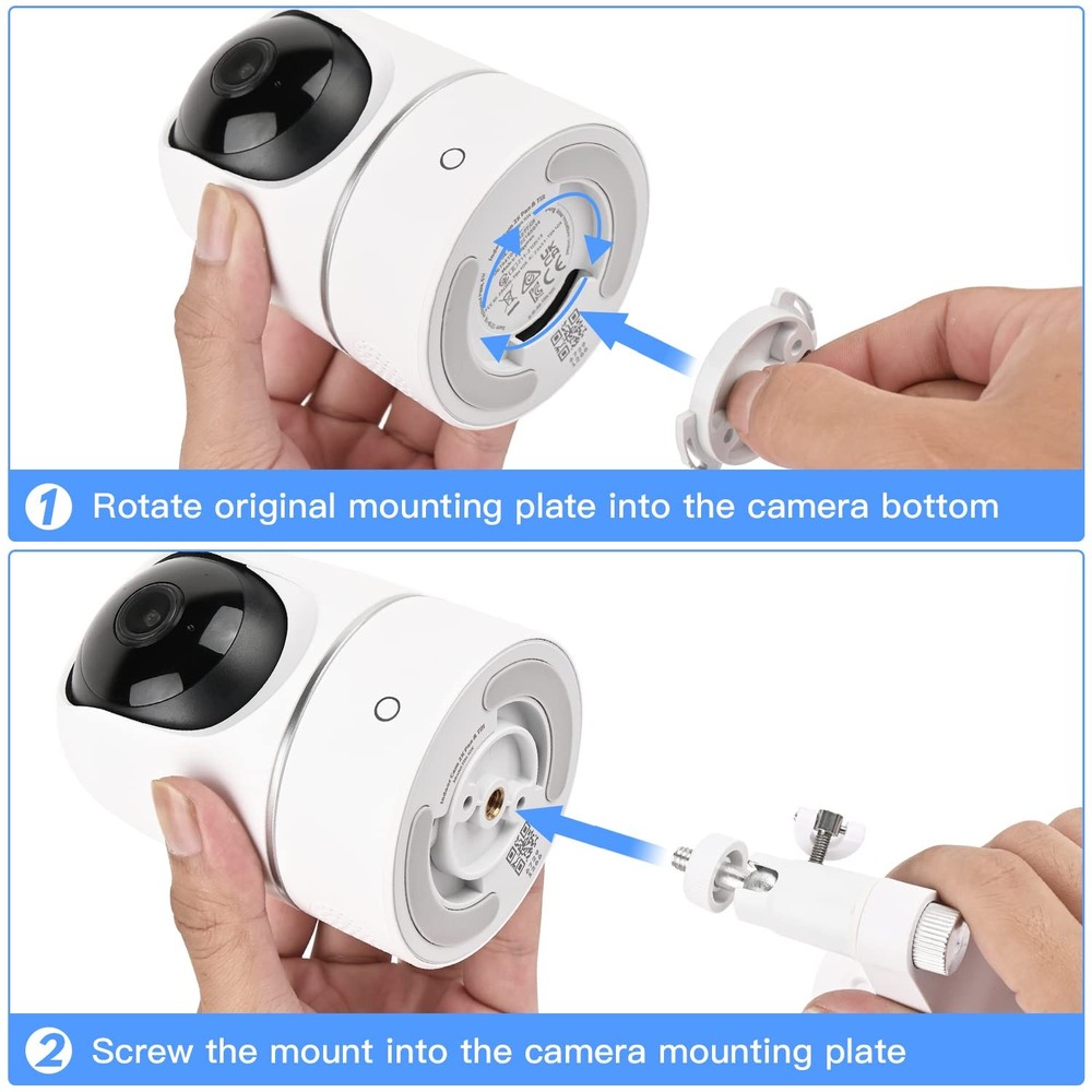2Pack Adjustable Wall Mount for Eufy Security Indoor eufy E220 mount, White