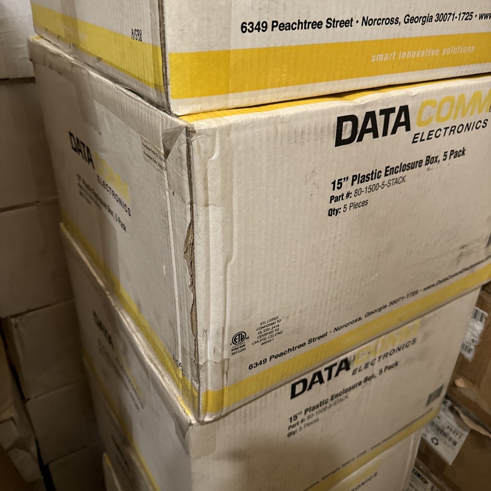 DataComm 80-1500-5-STACK 5-Pack, Stacked 15″ Plastic Enclosure Boxes