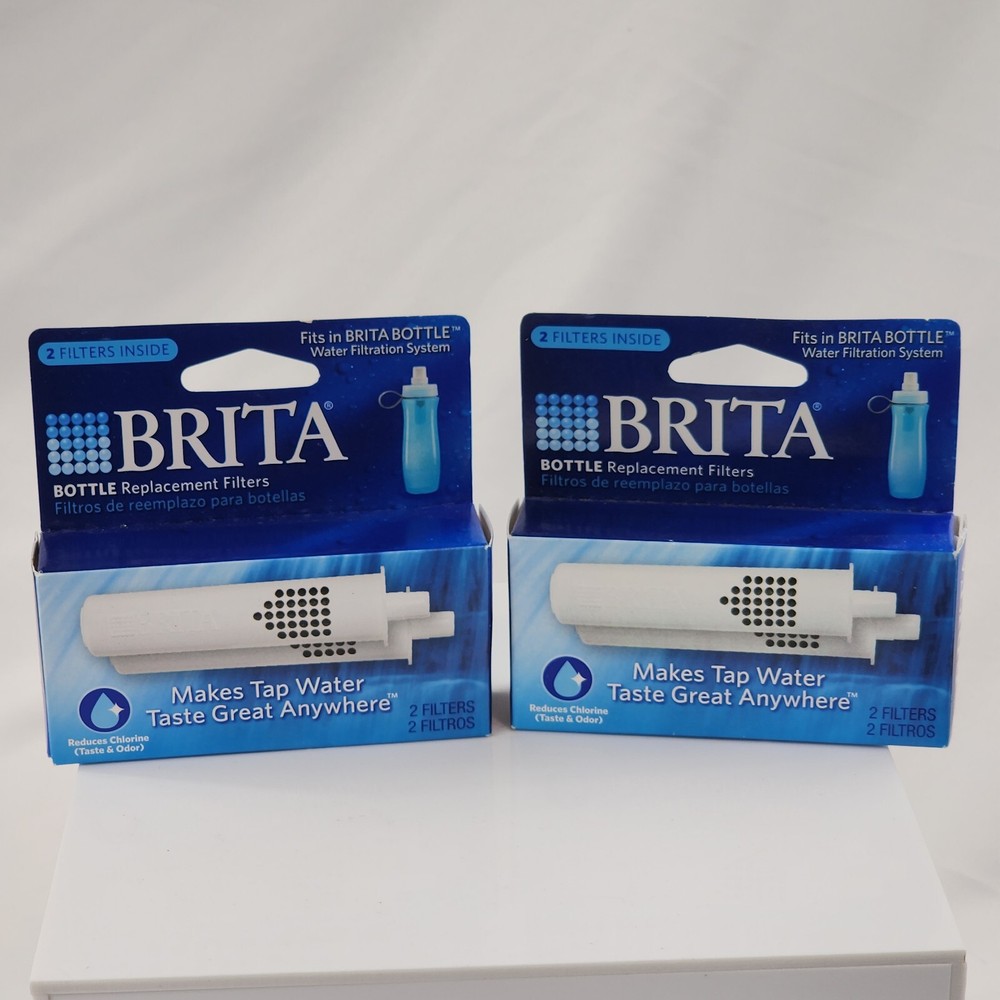 x2 Brita Soft Squeeze Water Bottle Replacement Filters 2 pack New Sealed Package
