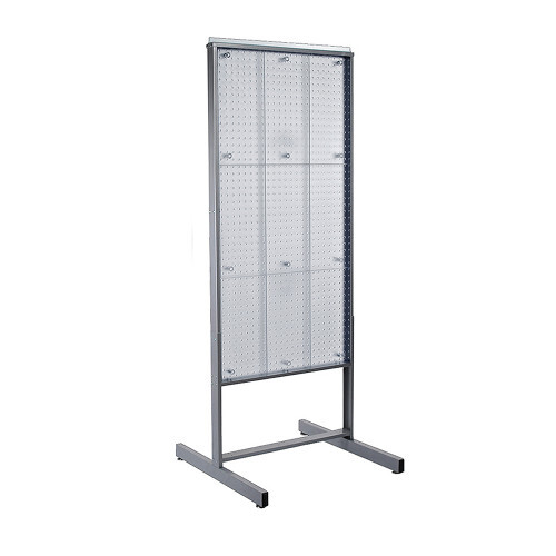 Azar Displays Two-Sided Metal Frame Pegboard Floor Display. Panel Size: 24"W...