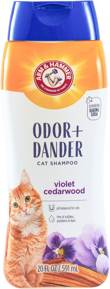 Odor Control & Dander Reducing Shampoo for Cats, Baking Soda Cat Shampoo for Dan