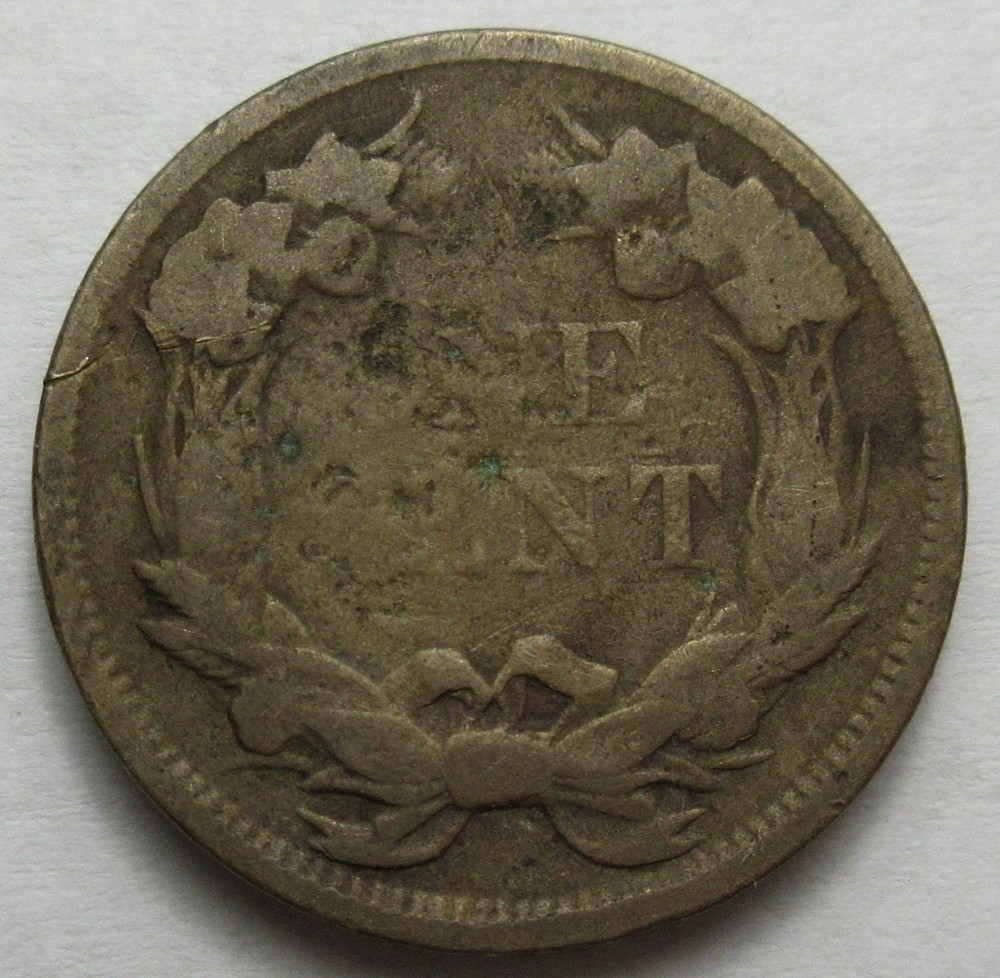1857 Flying Eagle One Cent (#25h)