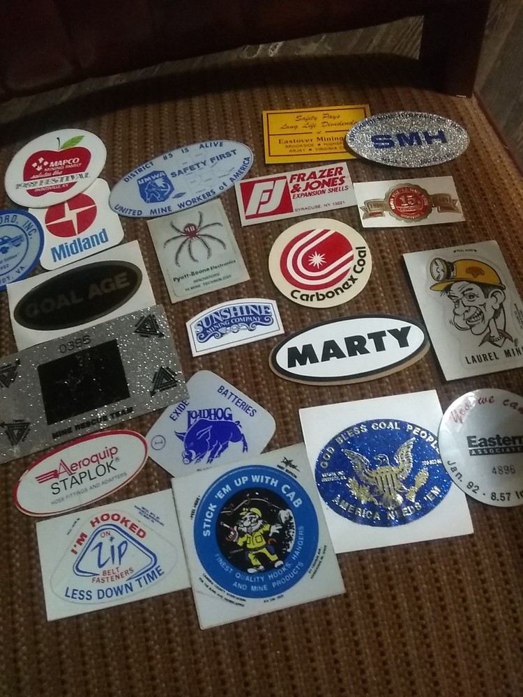 20 Vintage Coal Mining Sticker Lot #2