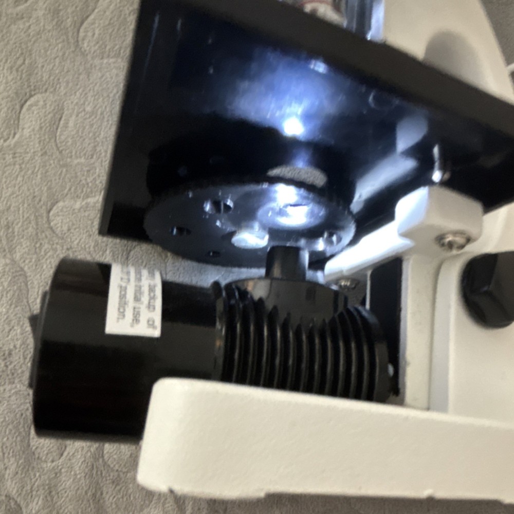 Compound Monocular Upright Microscope with USB Power, White (no eyepiece)