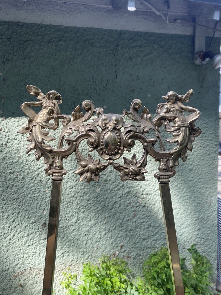 Vintage 6’ Ornate Brass Easels Adjustable