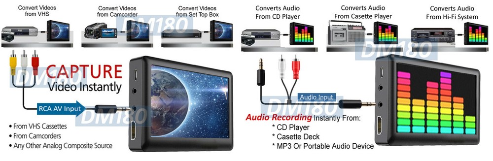 MP4 Video Recorder Player MP3 Audio Recorder Player 4.3" Screen Out