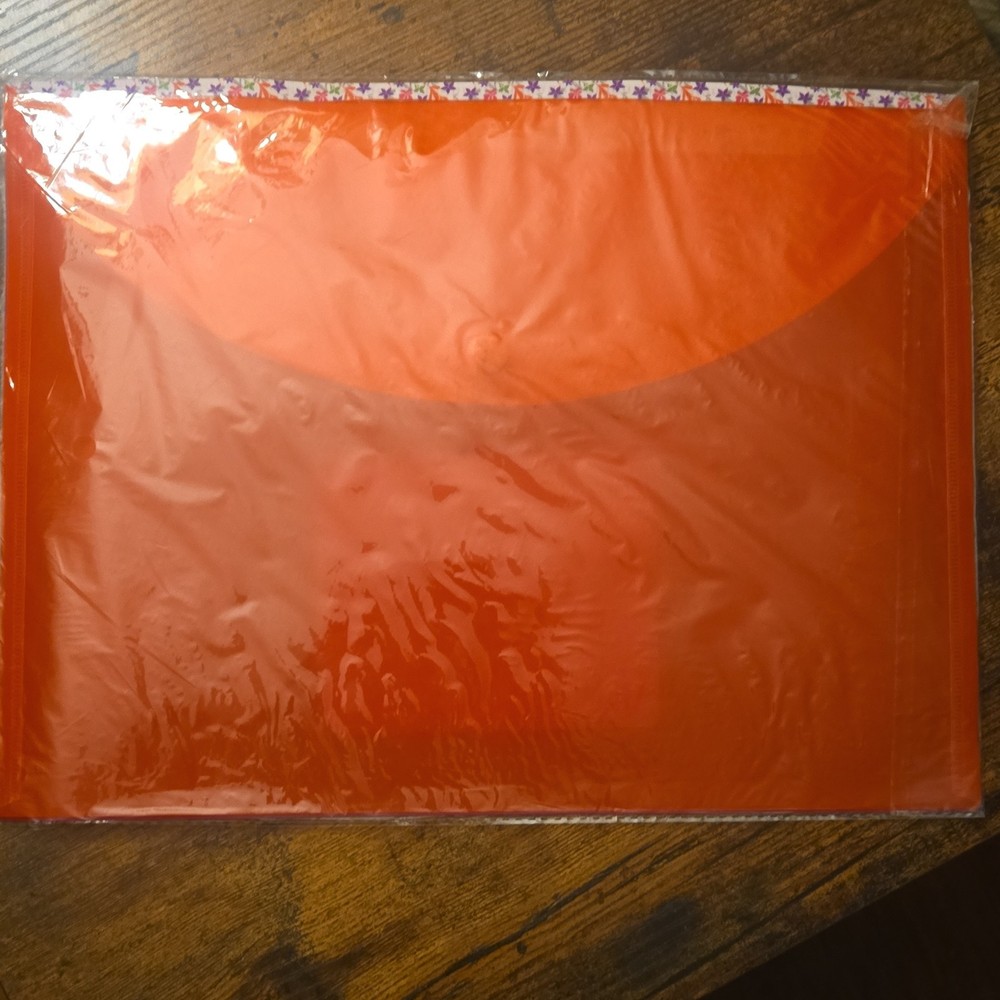 Greenbrier International 2 Snap Closure Envelopes Red Patterned MPN 195848