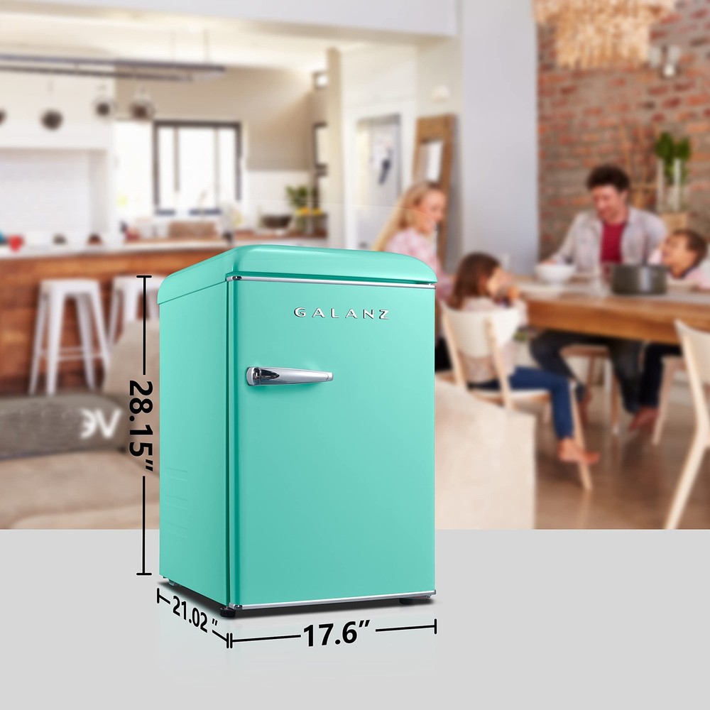 GLR25MGNR10 Compact Refrigerator, Mini Fridge with Single Doors, Adjustable M...