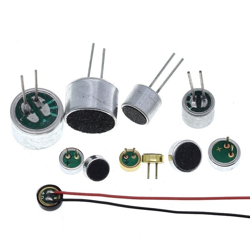 10Pcs Microphone 9x7mm Electret 2 Pin Pick-up Electronic Module Switch Sensor