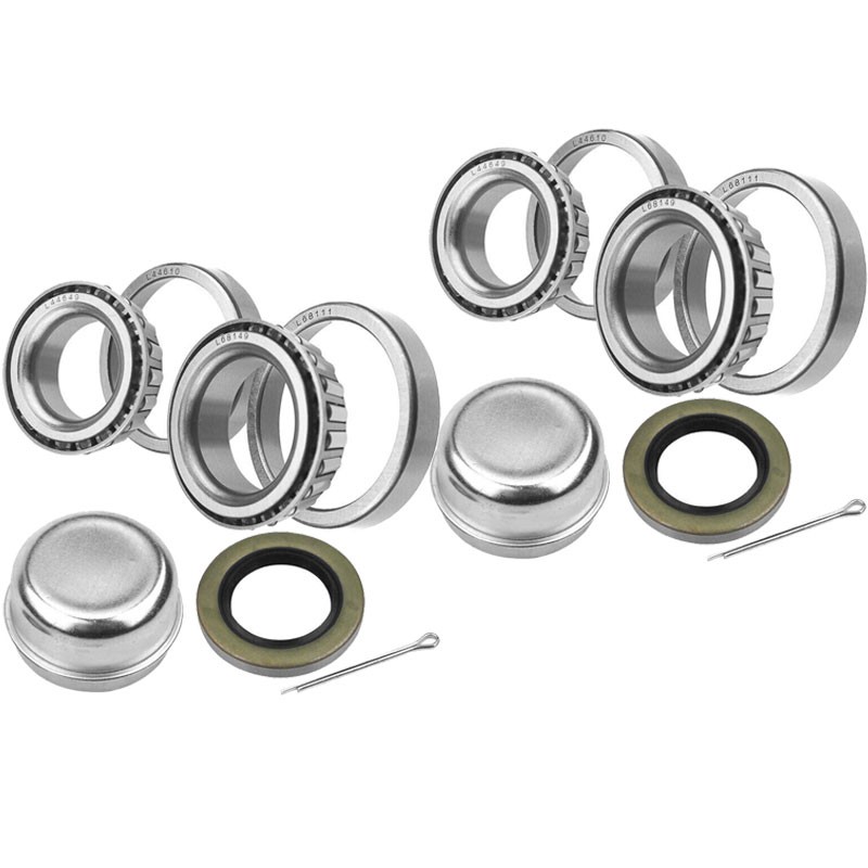 Set of 2 3500lb Axle Trailer Hub Wheel Bearings Kits L44649 L68149 w/Grease Seal