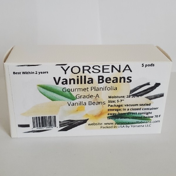 Madagascar Vanilla Beans Grade A , planifolia 5 pods