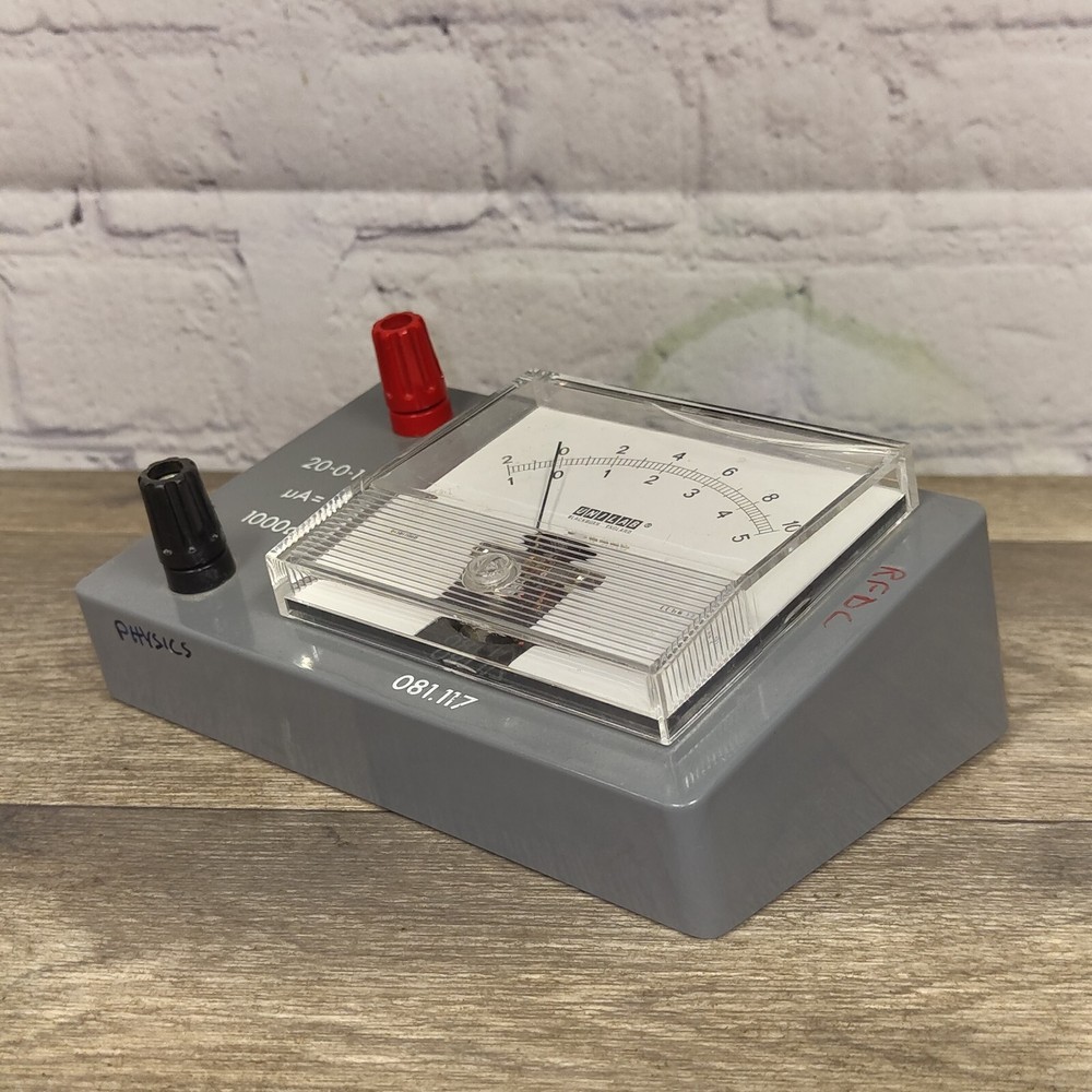 MICRO AMMETER, VINTAGE {PHYSICS} by UNILAB, (PHILIP HARRIS)
