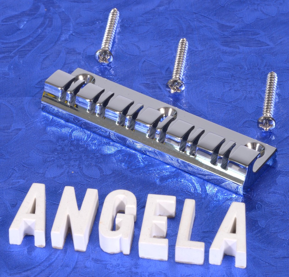 Chrome 12 String Tailpiece For Flat Top Solid Body Guitars, #12BT