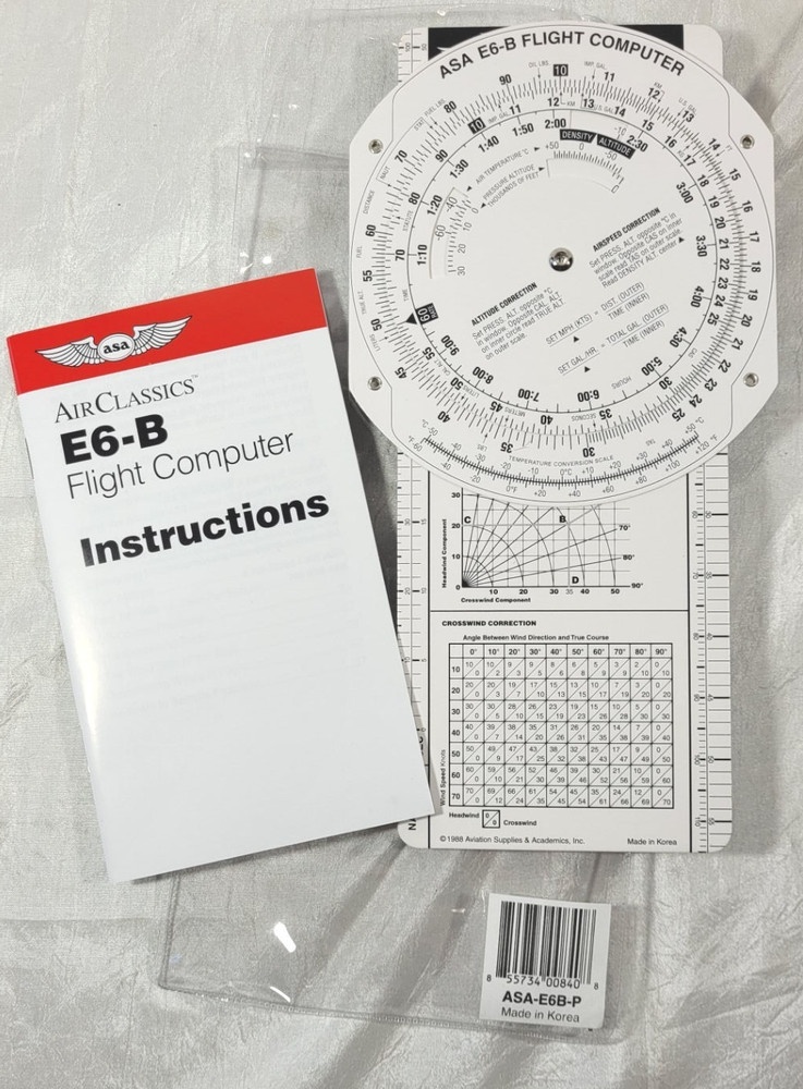 ASA Air Classics E6-B Paper Flight Computer - Student Pilot Navigation Tool