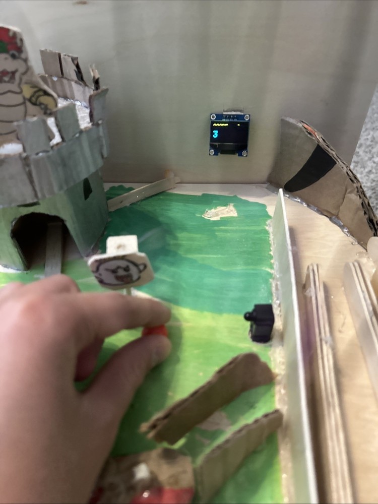 Custom Made Cardboard And Wood Pinball Machine ￼