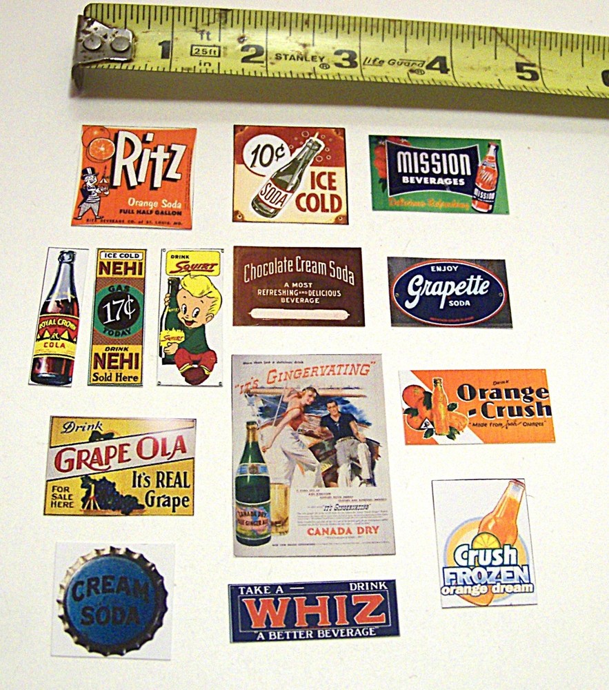 1/24 & Various Scale Diorama Vintage Soft Drink Posters - Remember These?