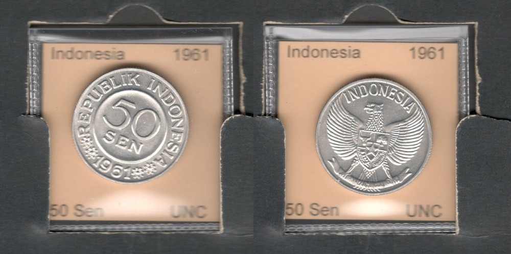 1961 INDONESIA 50 SEN COIN UNCIRCULATED