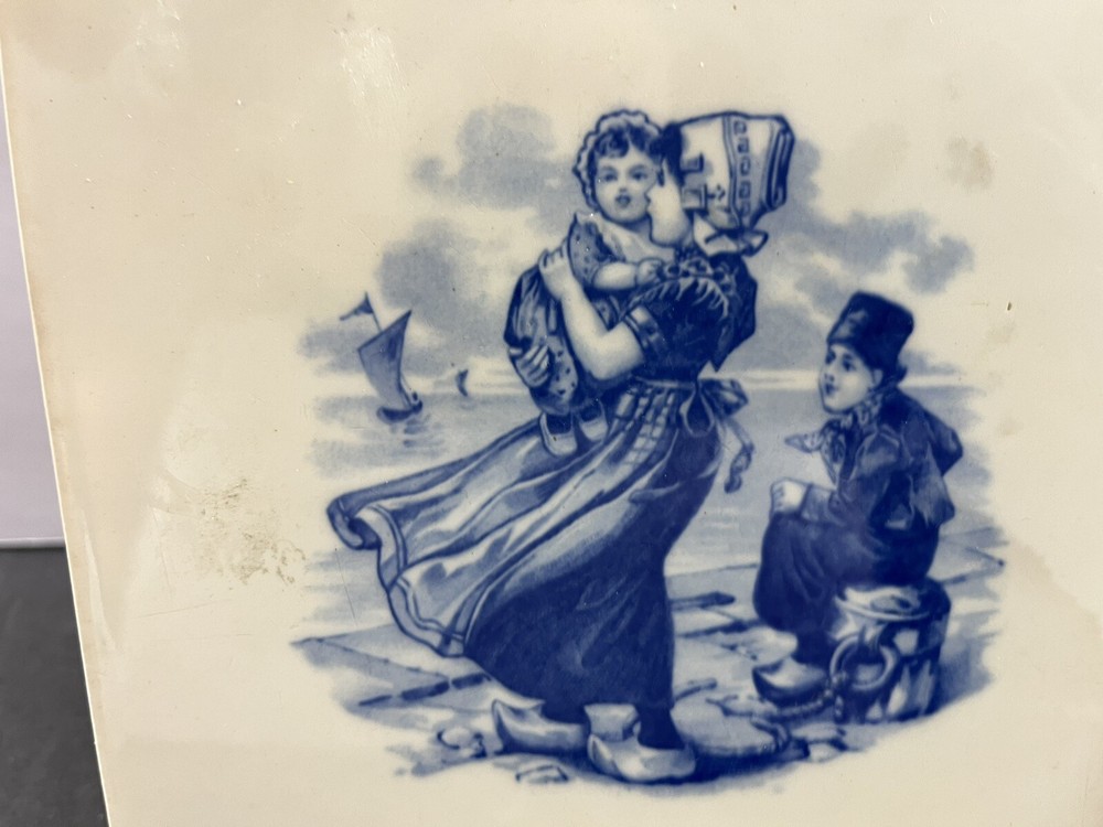 Vintage Decorative Delft Style 6" Tile