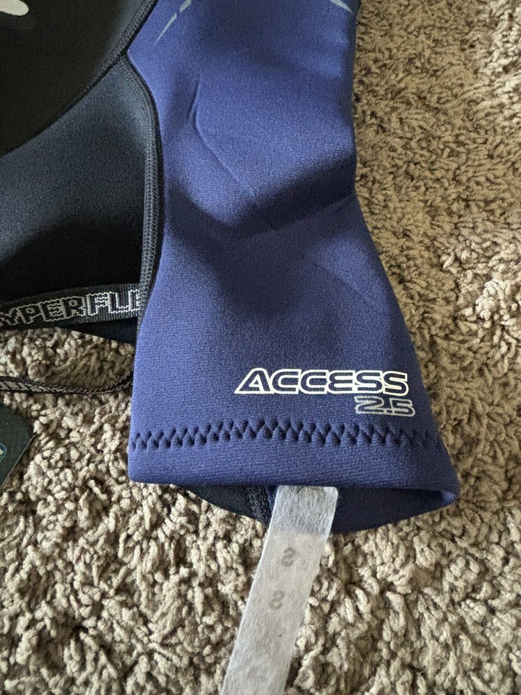 Hyperflex Access 2.5 Short Body One Piece Wet Suit Black/Blue Size US Small