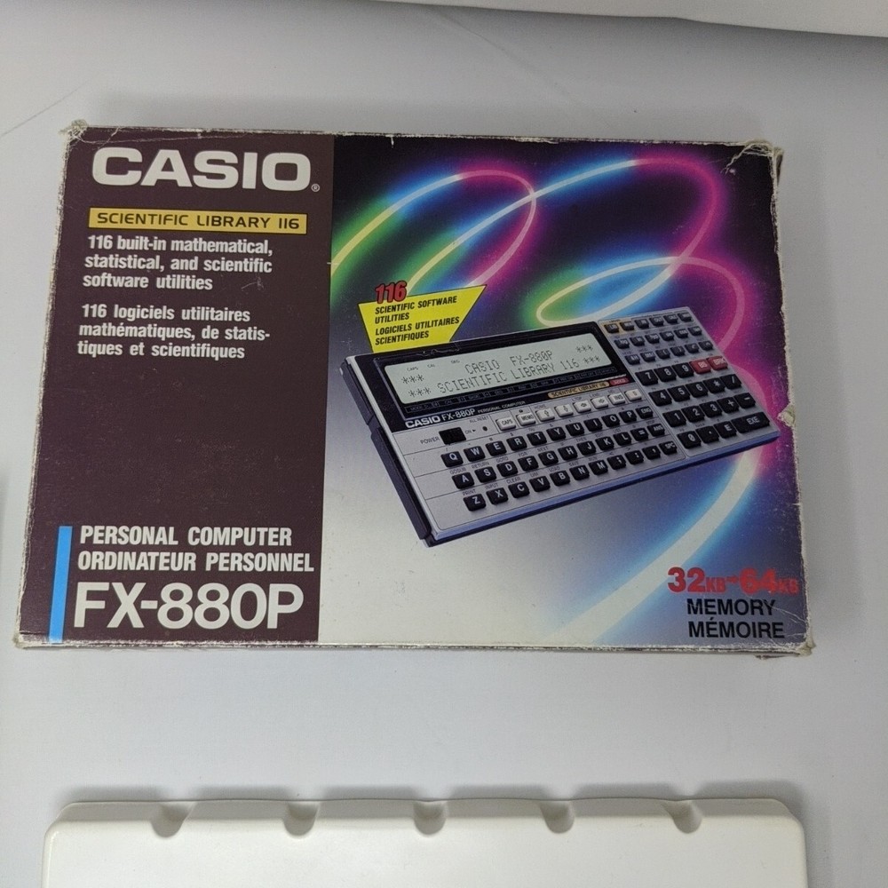 CASIO FX-880P Personal Computer Calculator 116 lib 32k Basic - Works (Vintage)