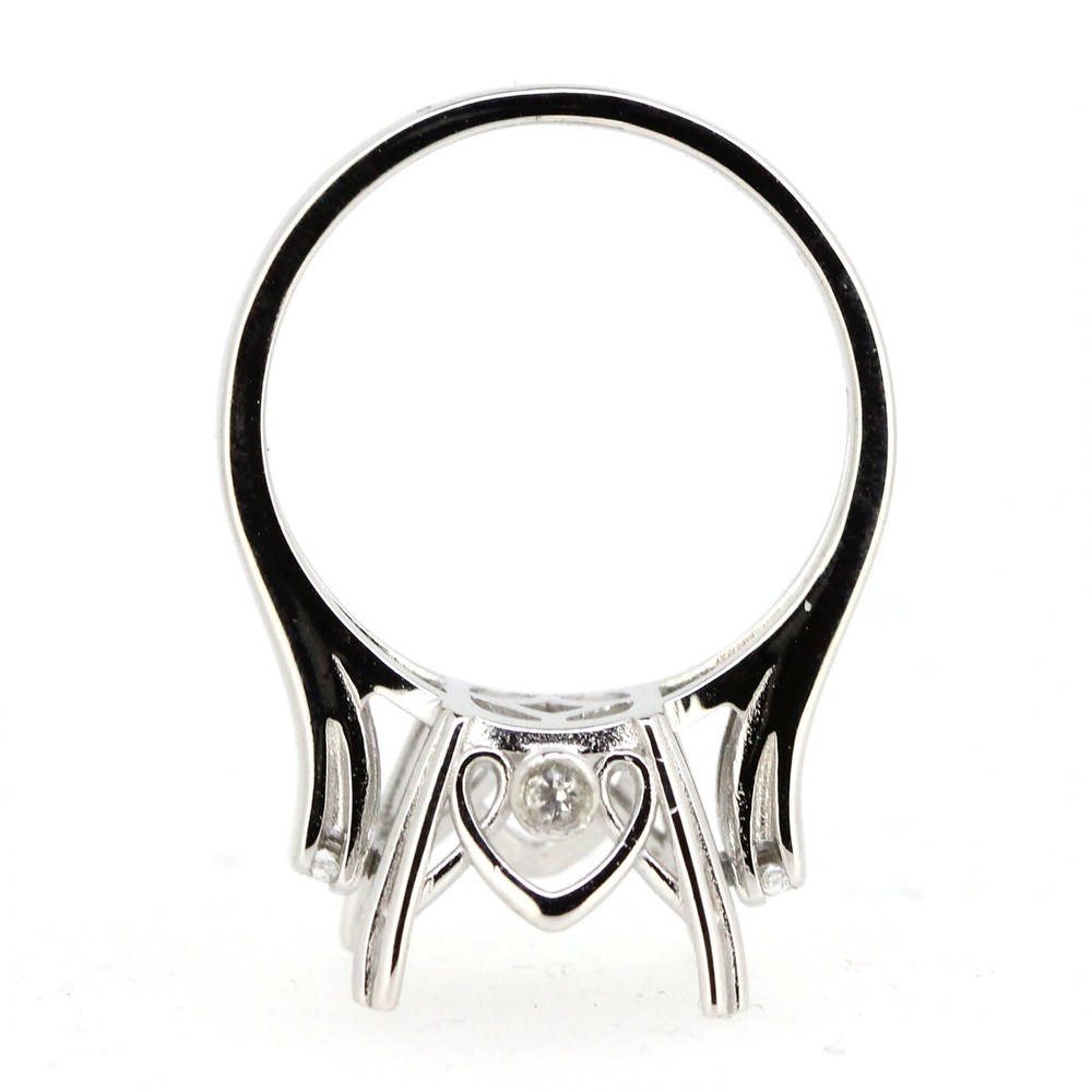 Sterling Silver Semi Mount Ring Setting Cushion CU 9x9mm