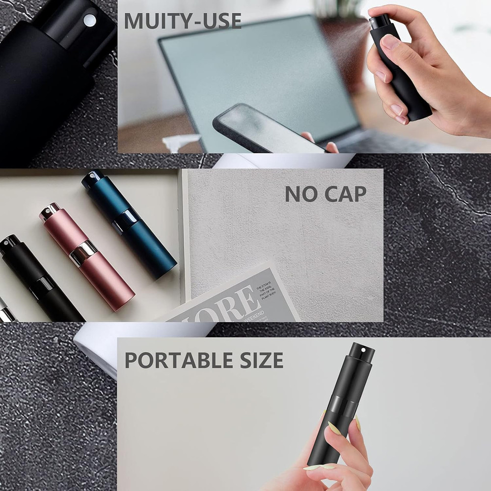 8ML Perfume Travel Refillable Atomizer Bottles Mini Cologne Sprayer for Men and
