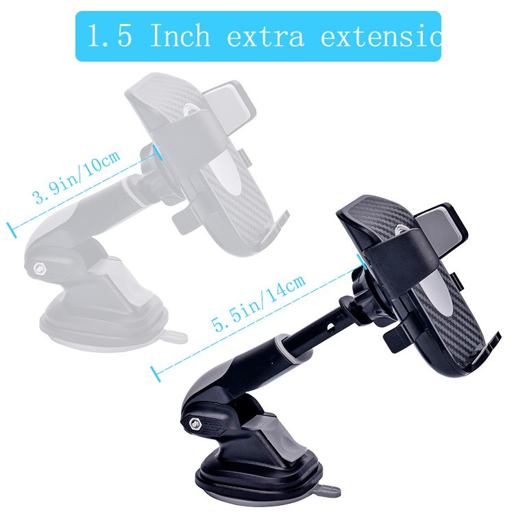 360°Car Phone Holder telescopic Universal Mount Mobile Windshield Dashboard desk