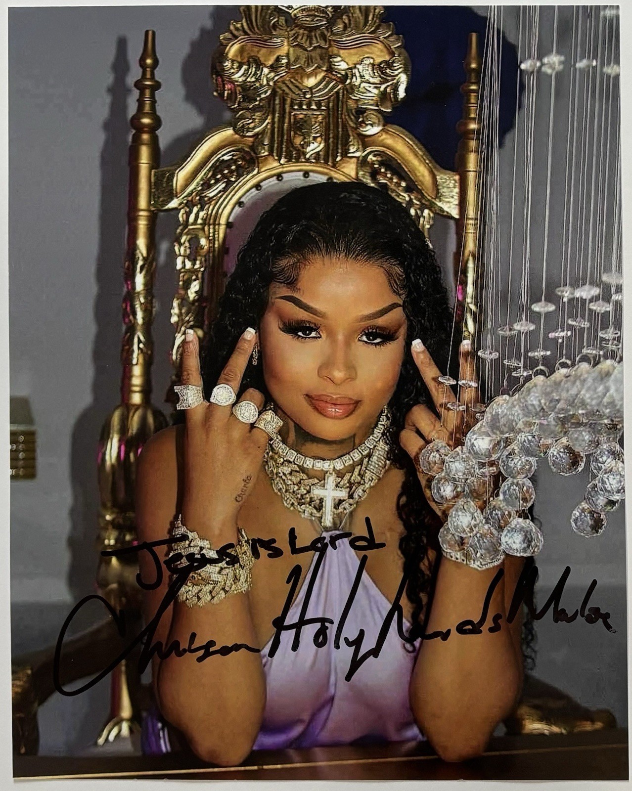 Chrisean Rock FULL NAME Autographed/Signed 8x10 Photo Sexy Model Rapper Blueface