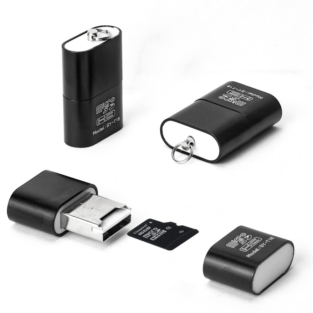 [3 Pack] Card Reader for Android,Micro SD to USB Adapter, 3 IN 1, Black