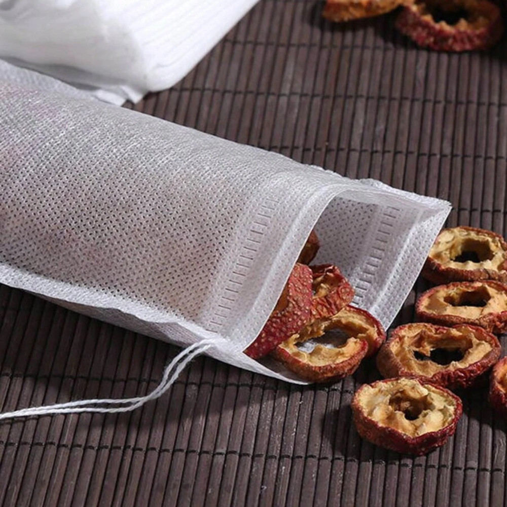 Tea Filter Bags Disposable Empty Cotton Drawstring Seal Filter Loose Leaf Bag