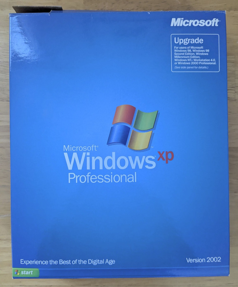 Microsoft Windows XP Professional Version 2002 Upgrade