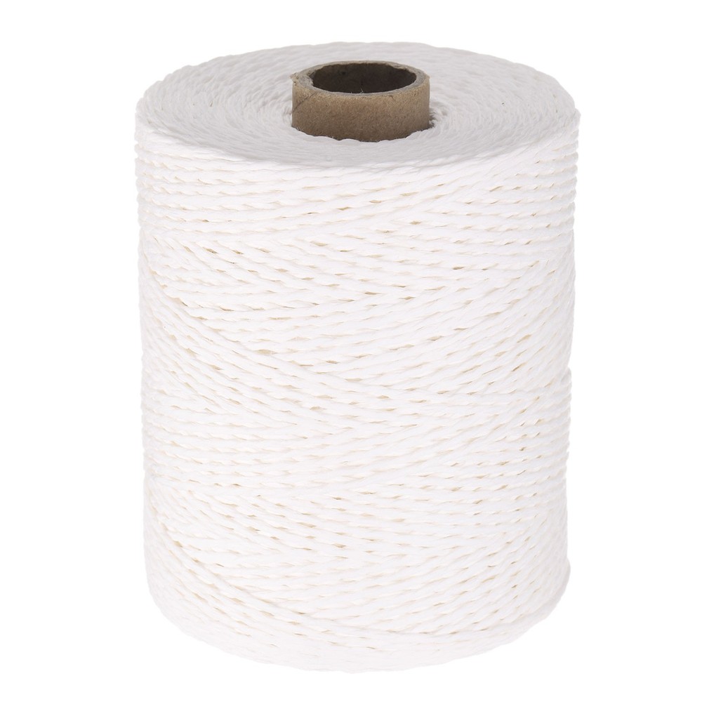 328 Yards Raffia Ribbon, 2mm Raffia Paper String for Wrapping, White