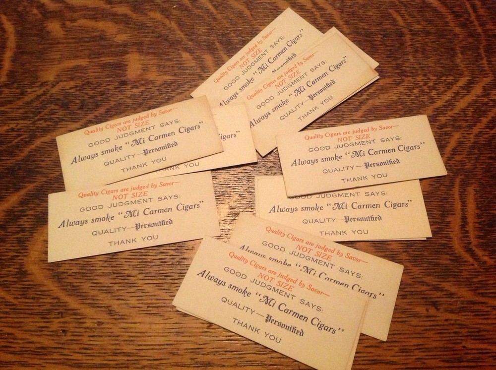 20 Vintage " Mi Carmen Cigars" Cigar Coupons