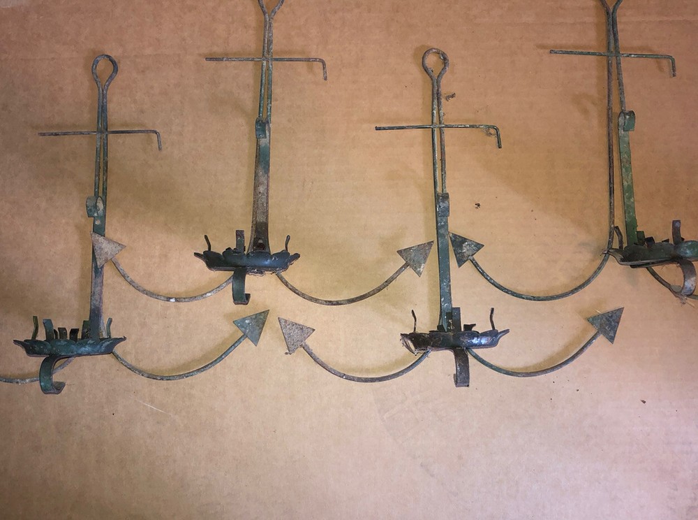 Vintage c.1900 single arm Nautical candelabra