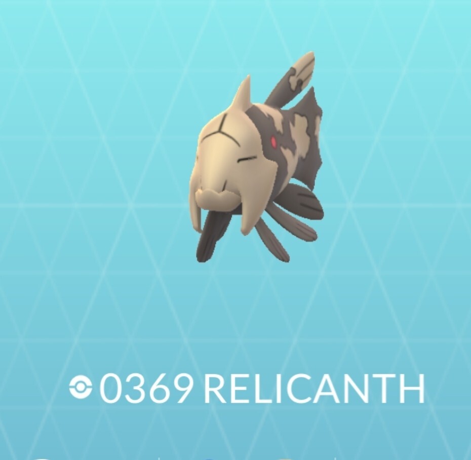 Pokémon Regional Relicanth Go