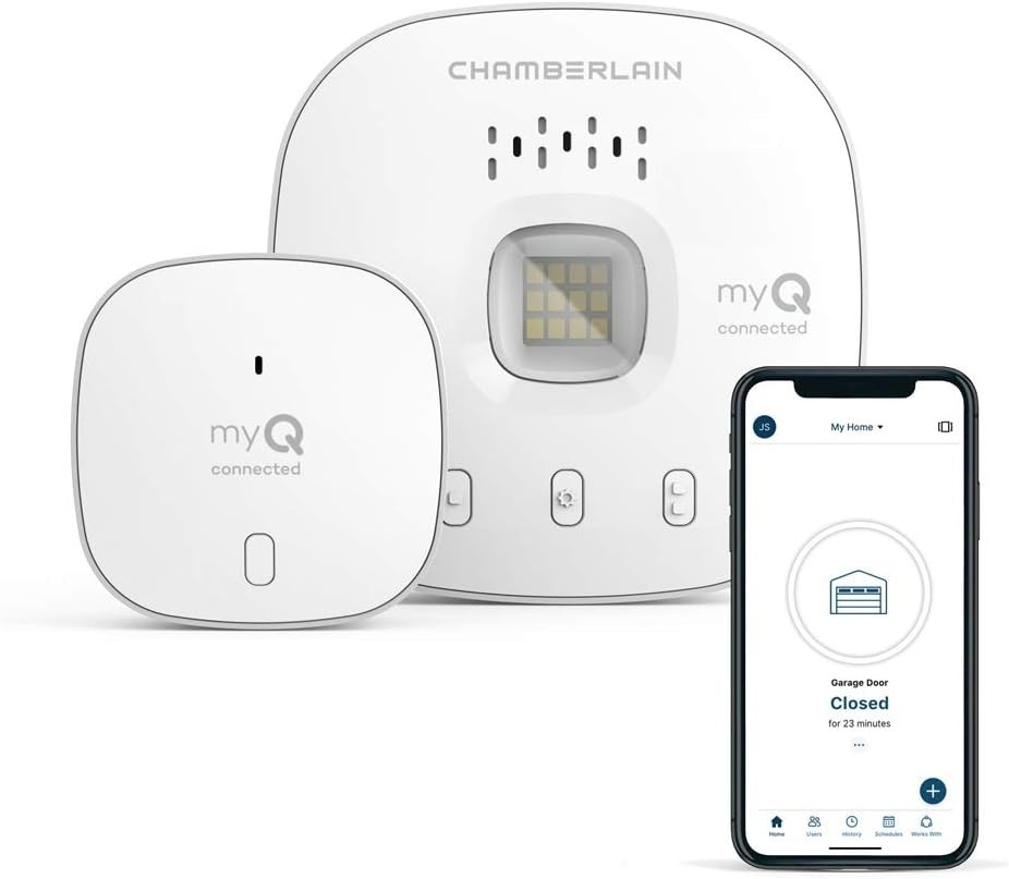 Smart Home-Compatible Garage Hub with Wireless Control & Real-Time Alerts, White