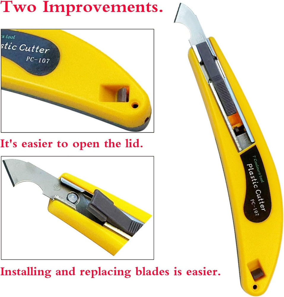 Professional Acrylic Plexiglass Sheet Cutter Scoring Knife Tool,With a Curved Ha