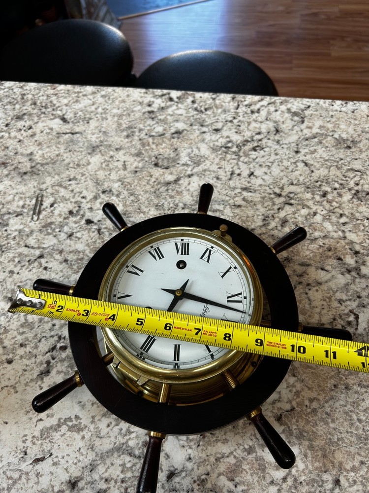 Schatz Ship Clock Nautical Bell Ships Wheel Germany