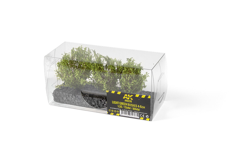 AK Interactive Light Green Bushes 4-6 cm