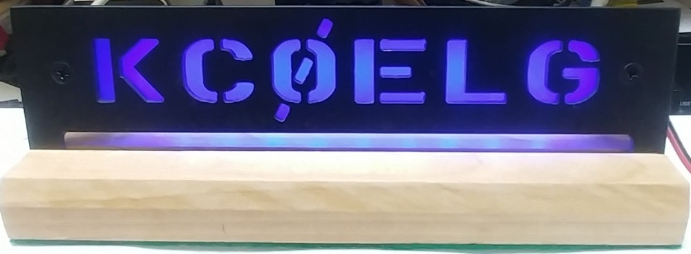 DESKTOP CALL SIGN Backlighted LED Ornamental Deco Bar