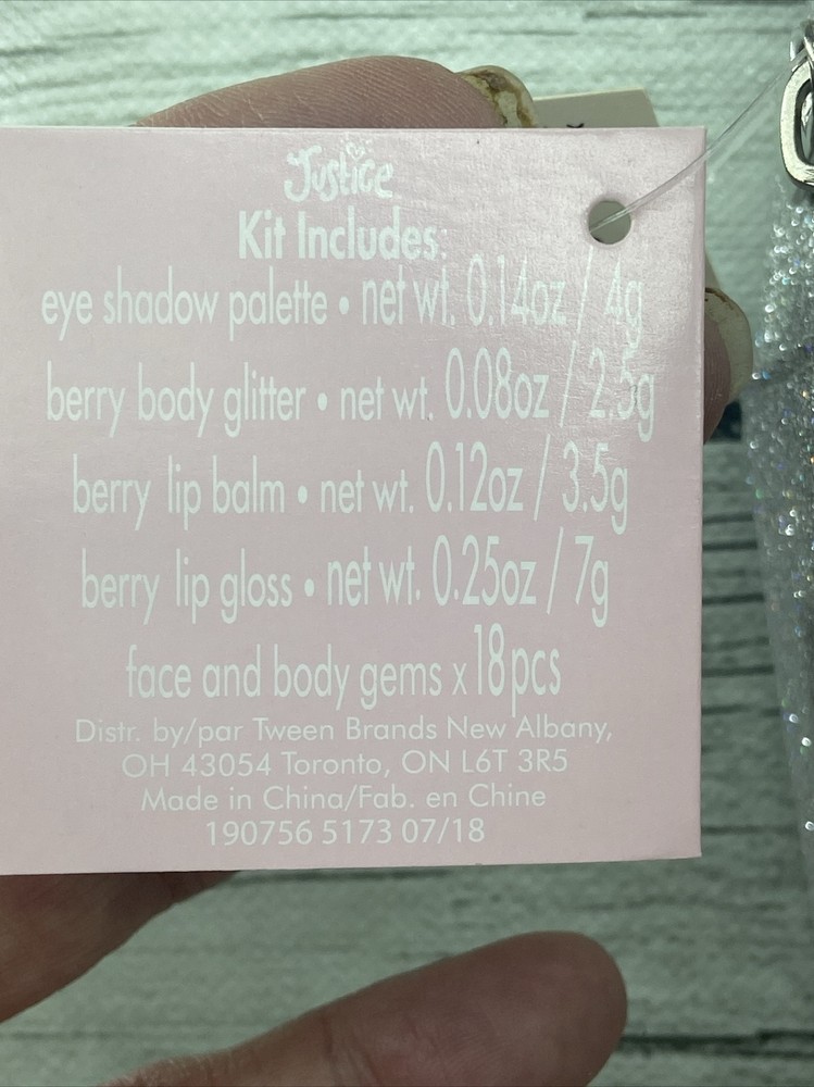 Justice Mini Backpack Make Up Kit Bunny