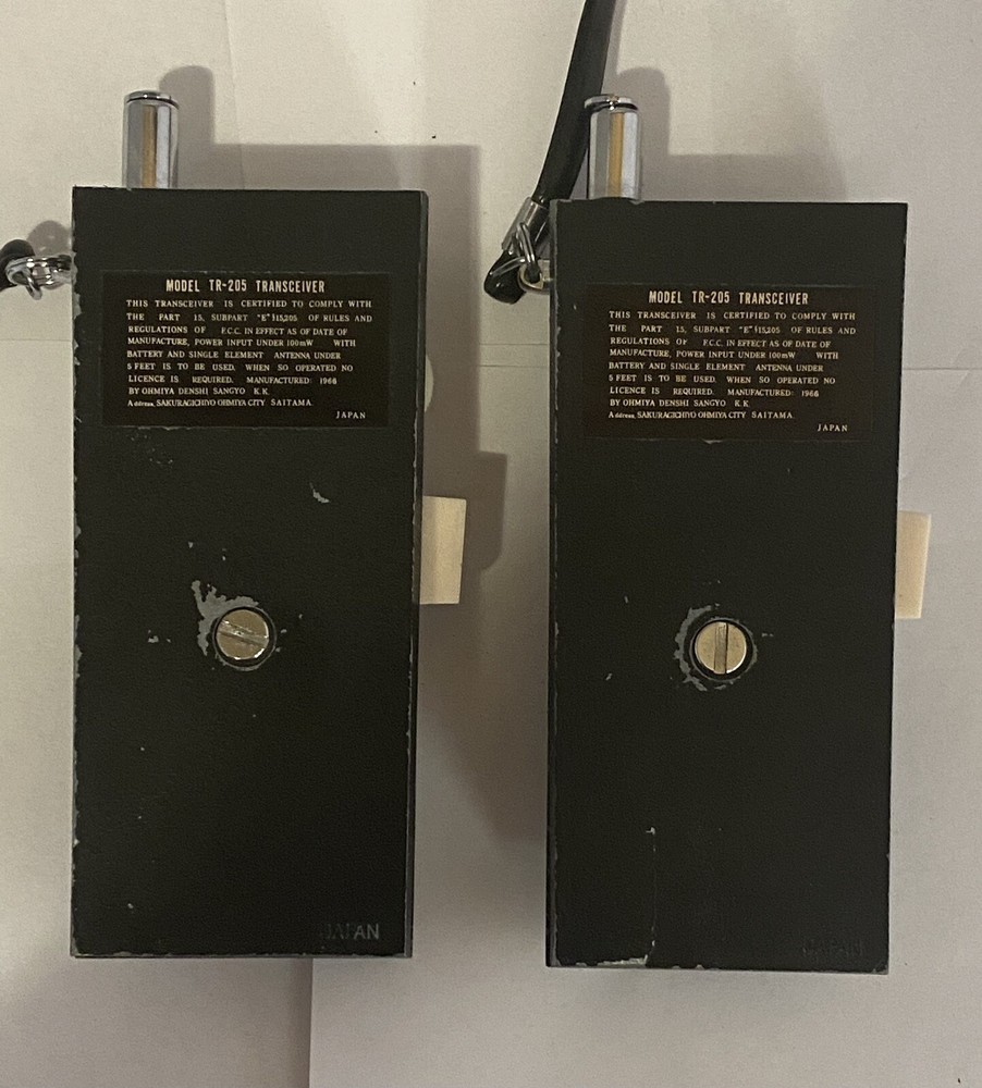 Pair Drexel 7-Transistor Transceiver with Cases - Working